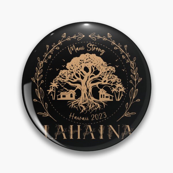 Item preview, Golden Maui Strong, Lahaina Strong Banyan Tree, Maui Fire Relief Hawaii Shoreline, Fire Victim Fundraiser Gold designed and sold by Hoahip.