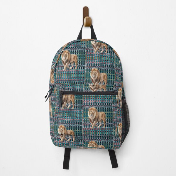 Item preview, Colorful African Background With Lion - Where Colorful Wild Meets Royal Pride." designed and sold by MysticOzzy.