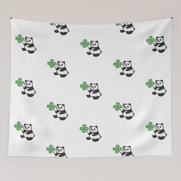 Item preview, Cute Lucky Panda with Four Leaf Clover designed and sold by sleepycharis.
