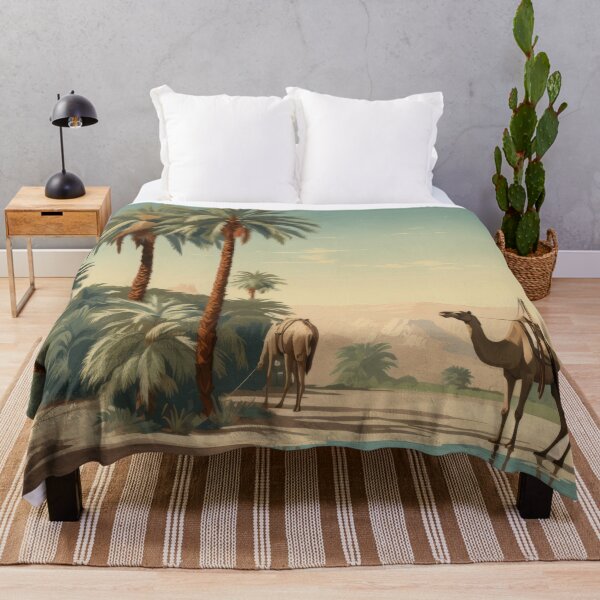 Item preview, Desert Oasis with Camels, Palm Trees, Oasis designed and sold by Zoomie-s.