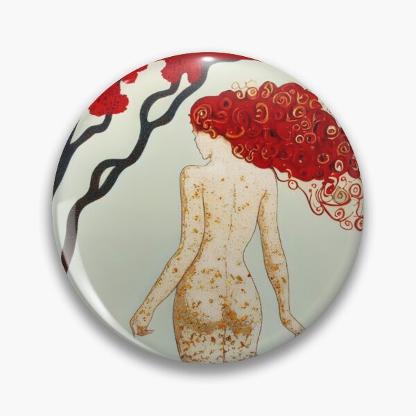 Item preview, Art Nouveau of Pohutukawa tree and gorgeous redhead with autumn leaves.  designed and sold by CristalleLisa.