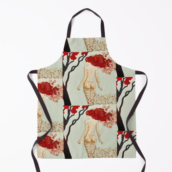 Item preview, Art Nouveau of Pohutukawa tree and gorgeous redhead with autumn leaves. designed and sold by CristalleLisa.