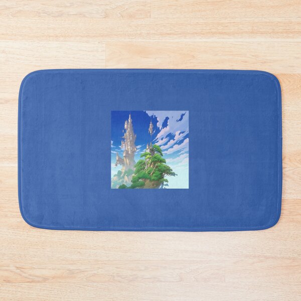 Item preview, Fantastic Castle on a Mountain – Landscape inspired by Studio Ghibli designed and sold by animaesthetic.