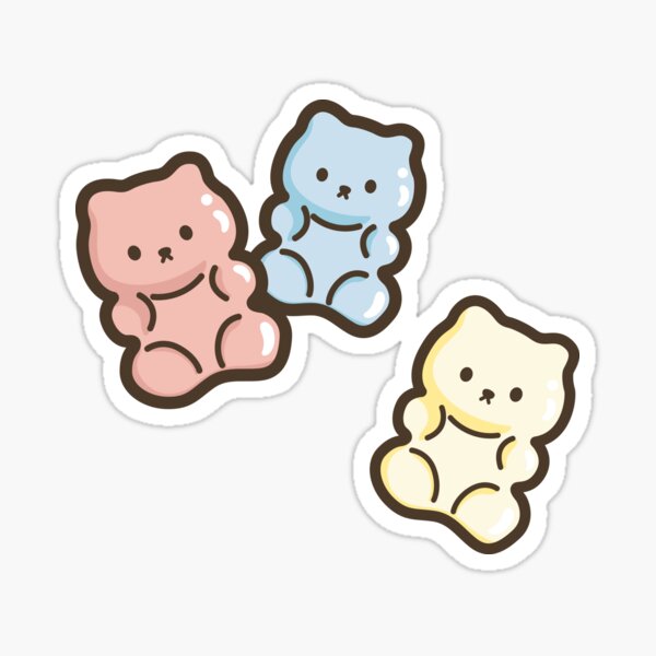Cute Colourful Gummy Bear Sticker