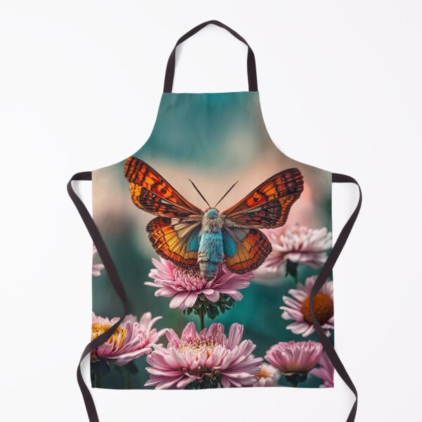 Item preview, Orange Eye Moth - Fuzzy Blue designed and sold by Glenburn Graphics.