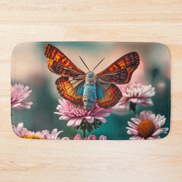 Artikelvorschau, Orange Eye Moth - Fuzzy Blue entworfen und verkauft von Glenburn Graphics.