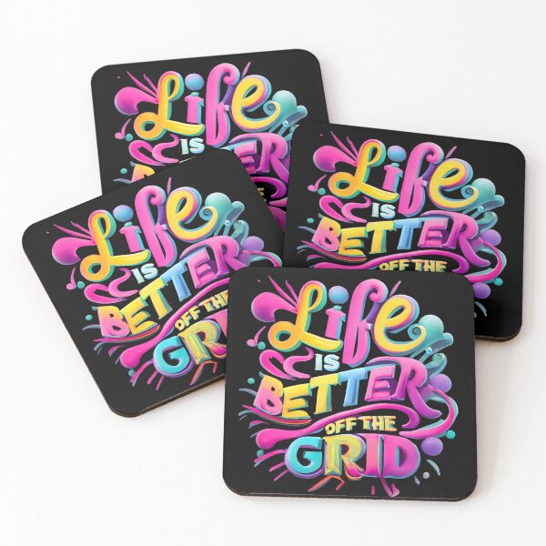 Item preview, Life Is Better Off The Grid, Colorful Design designed and sold by RiffRaffGraffix.