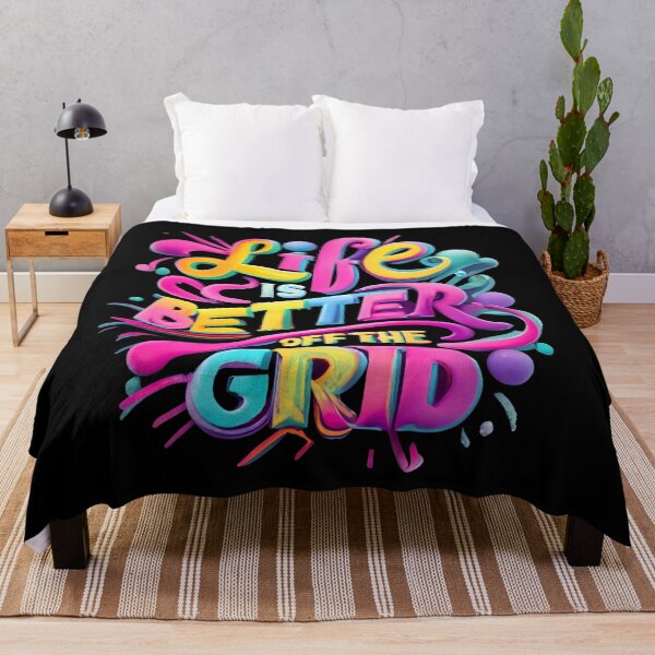 Item preview, Life Is Better Off The Grid, Colorful Design designed and sold by RiffRaffGraffix.