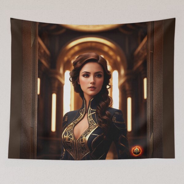 Item preview, Portrait Of Louise Fiorenza Beautiful AI Concept Art by Xzendor7 designed and sold by Xzendor7 Digital Art Creations.
