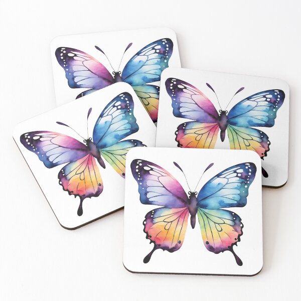 Item preview, Beautiful Watercolor Rainbow Monarch Butterfly designed and sold by Cawaiico.
