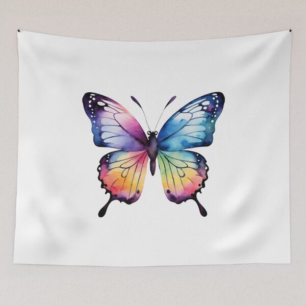 Item preview, Beautiful Watercolor Rainbow Monarch Butterfly designed and sold by Cawaiico.