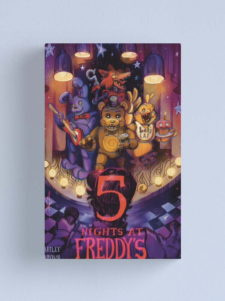 Five Nights at Freddy's - Celebrate Wall Poster with Wooden