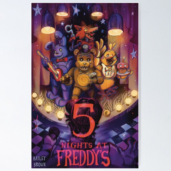 OYEO Cool Anime game poster FNAF Fanart posters Poster Decorative