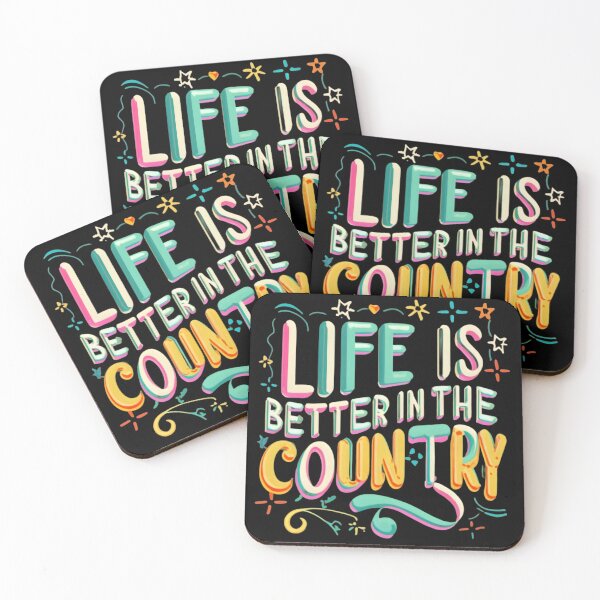 Item preview, Life Is Better In The Country, Colorful Designed  designed and sold by RiffRaffGraffix.
