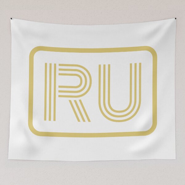 Item preview, RU Initials Gold Geometric Letters designed and sold by Jeallan Designs.