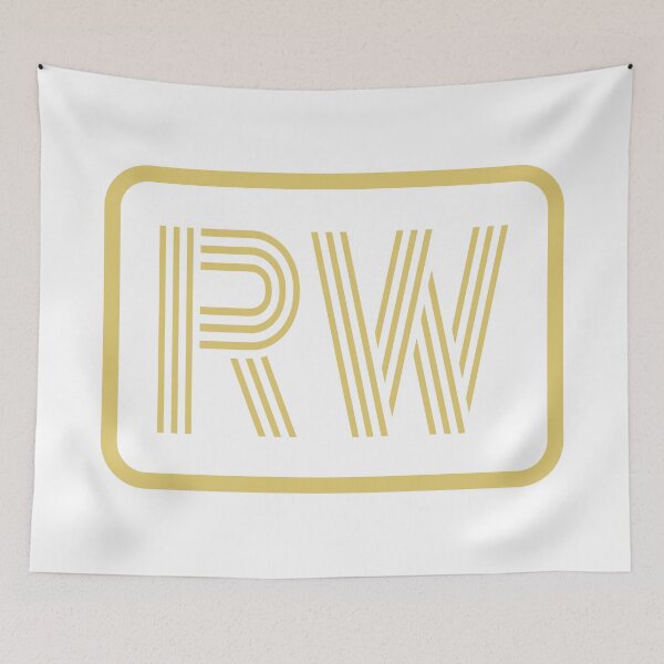 Item preview, RW Initials Gold Geometric Letters designed and sold by Jeallan Designs.