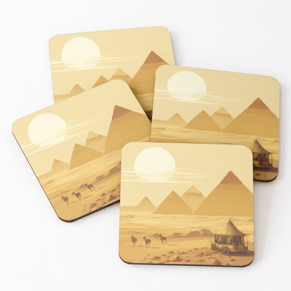 Item preview, Desert Oasis with Camels, Pyramids, Caravan designed and sold by Zoomie-s.