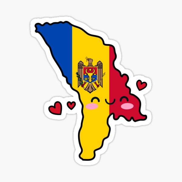 Item preview, Moldova Flag Map Smile with Love designed and sold by pixelsparkzone.