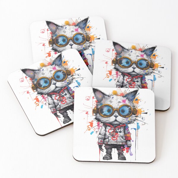Item preview, Meow-tastic Art: A Purr-fect Blend of Urban Style & Elegance! designed and sold by Moisky Art.