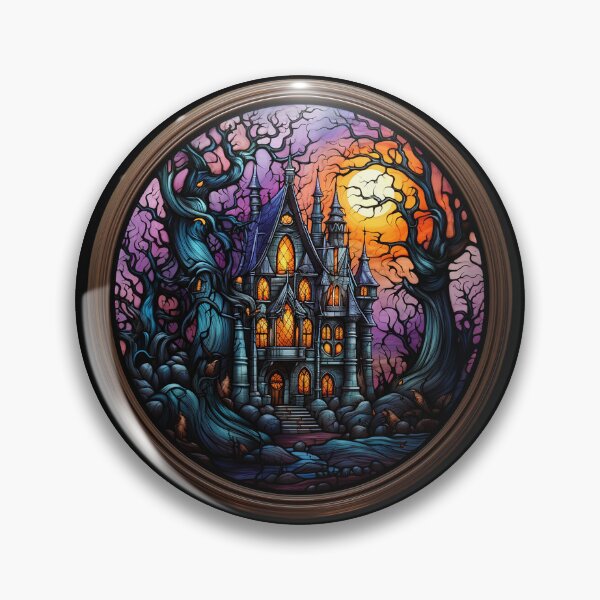 Item preview, Haunted House Stained Glass designed and sold by OutbreakDesigns.