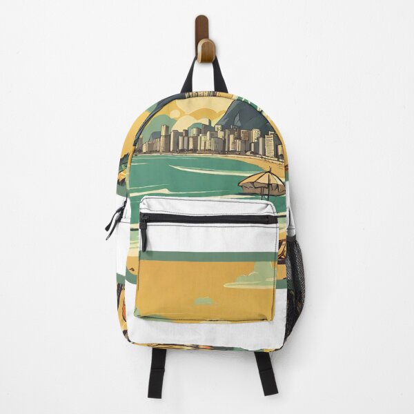 Item preview, Retro Rio de Janeiro Beach designed and sold by Funktastic Designs.