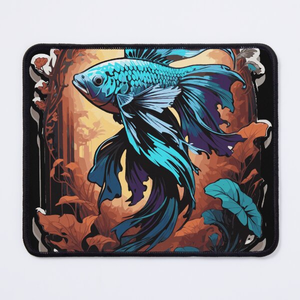 Item preview, Blue Betta Fish Portrait  designed and sold by Fenderbender00.