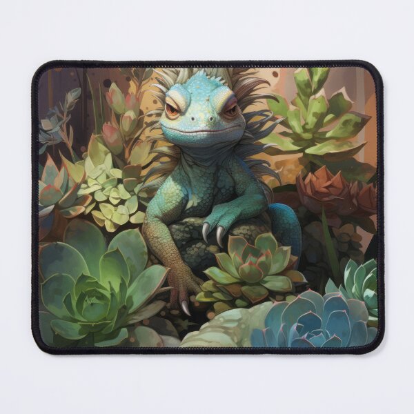 Item preview, Desert Oasis with a Lizard, Succulents, Mirage designed and sold by Zoomie-s.