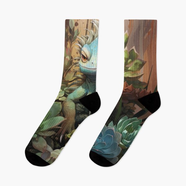Item preview, Desert Oasis with a Lizard, Succulents, Mirage designed and sold by Zoomie-s.