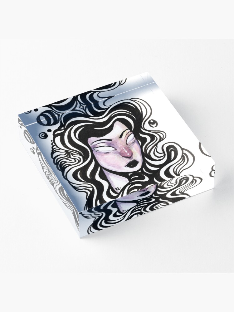 Alternate view of Vacant Waves Acrylic Block