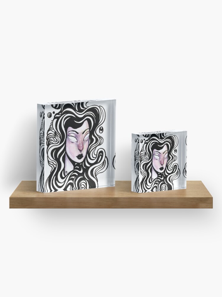 Alternate view of Vacant Waves Acrylic Block