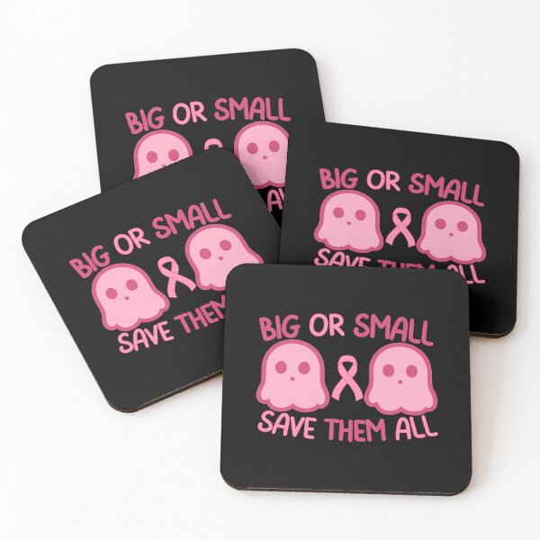 Item preview, Big Or Small Save Them All Breast Cancer Awareness Halloween Funny| Ghost halloween Boobees Cute designed and sold by droolingdreams.