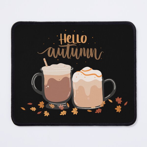 Item preview, hello autumn pillow, coffee and hot chocolate designed and sold by MrsKrool.