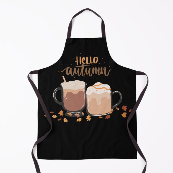 Item preview, hello autumn pillow, coffee and hot chocolate designed and sold by MrsKrool.