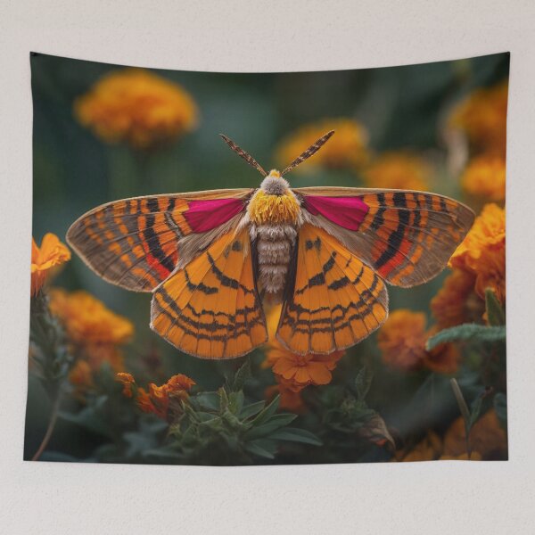 Artikelvorschau, Orange Camo Moth - Marigold Moth entworfen und verkauft von Glenburn Graphics.