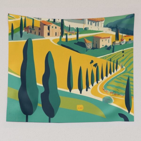 Item preview, A Vintage Travel Art of Tuscany - Italy  designed and sold by GoodOldVintage.