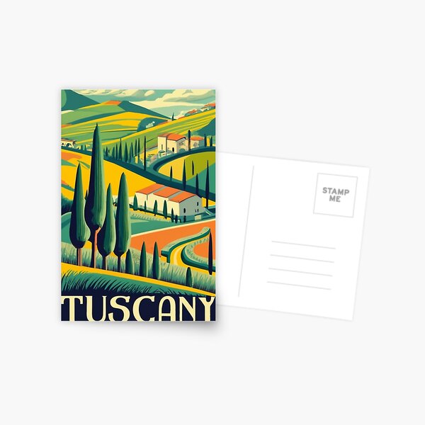Item preview, A Vintage Travel Art of Tuscany - Italy  designed and sold by GoodOldVintage.