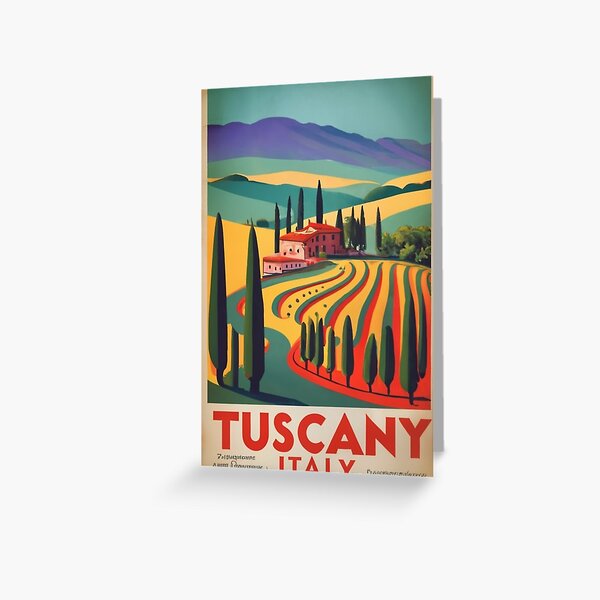 Item preview, A Vintage Travel Art of Tuscany - Italy  designed and sold by GoodOldVintage.