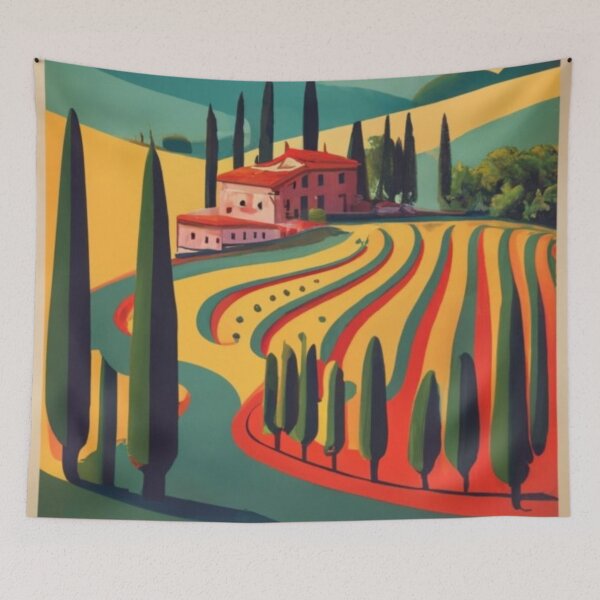 Item preview, A Vintage Travel Art of Tuscany - Italy  designed and sold by GoodOldVintage.