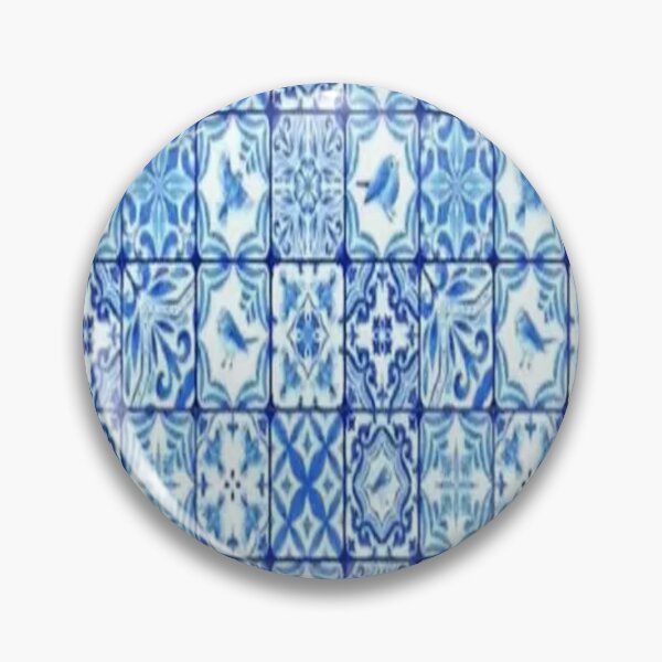 Item preview, BLUE-WHITE TILES PATTERN ABSTRACT ART designed and sold by sharlesart.