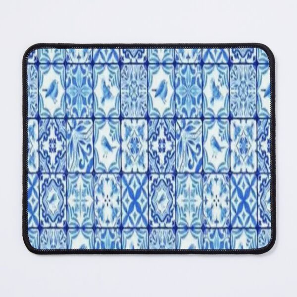 Item preview, BLUE-WHITE TILES PATTERN ABSTRACT ART designed and sold by sharlesart.