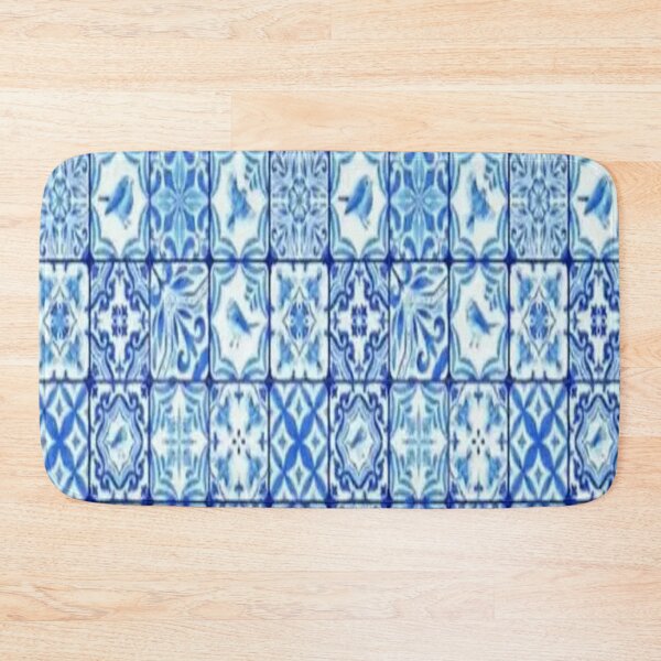 Item preview, BLUE-WHITE TILES PATTERN ABSTRACT ART designed and sold by sharlesart.