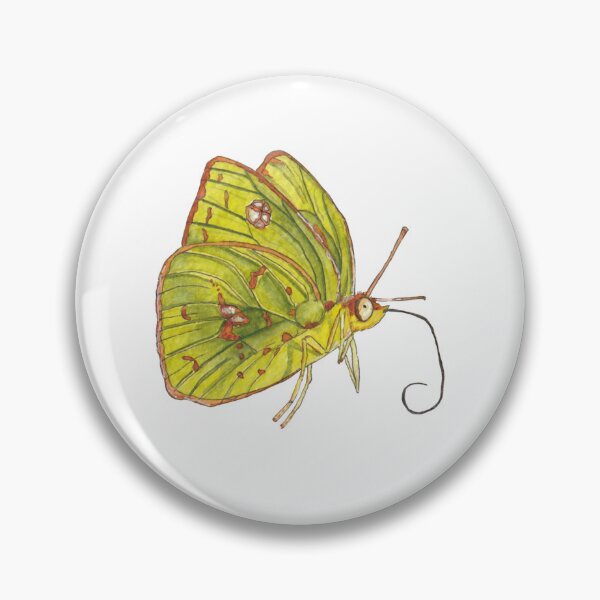 Item preview, Cloudless Sulphur Butterfly Watercolour designed and sold by RustyHen.