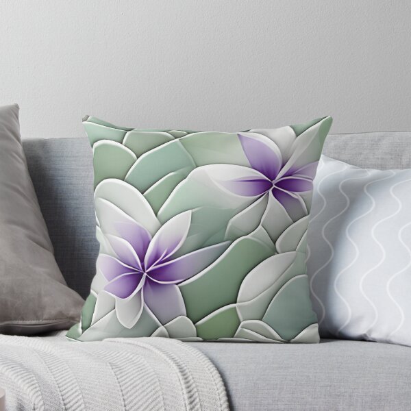 Item preview, Sage Green and Purple Floral abstract Pattern. designed and sold by ExtraEm.