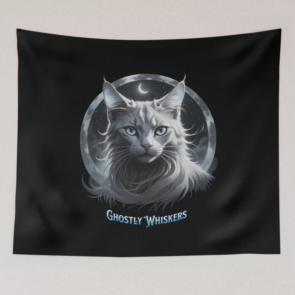 Item preview, Ghostly Whiskers! Halloween Design designed and sold by RuyaFab.