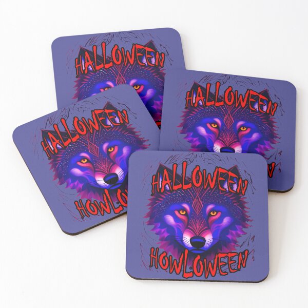 Item preview, Halloween, Howloween, Neon Blue and Purple Wolf designed and sold by leyfinder.