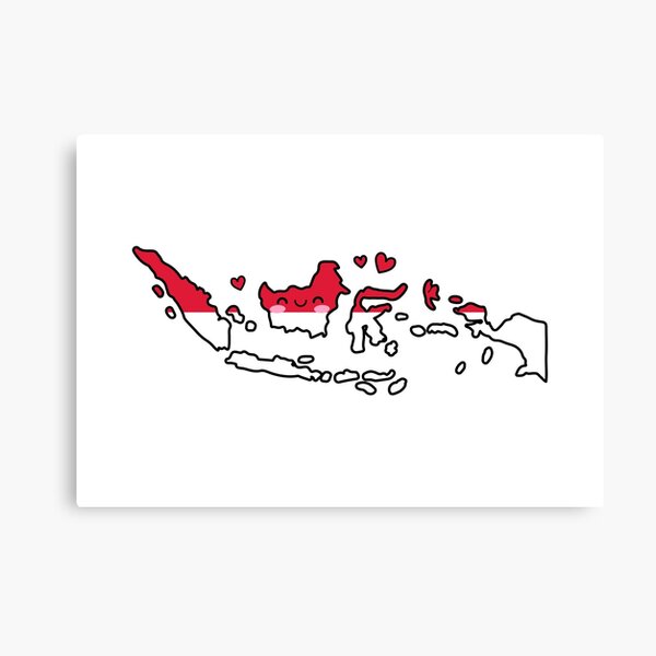 Item preview, Indonesia Flag Map Smile with Love designed and sold by pixelsparkzone.