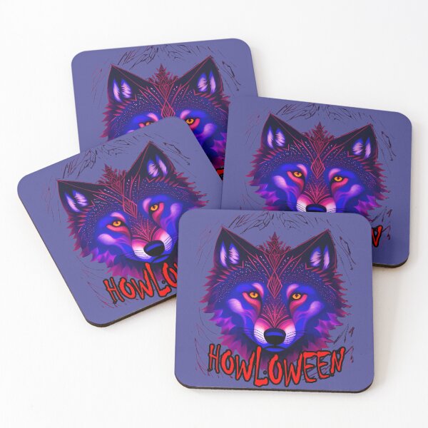 Item preview, Howloween, Neon Blue and Purple Wolf designed and sold by leyfinder.