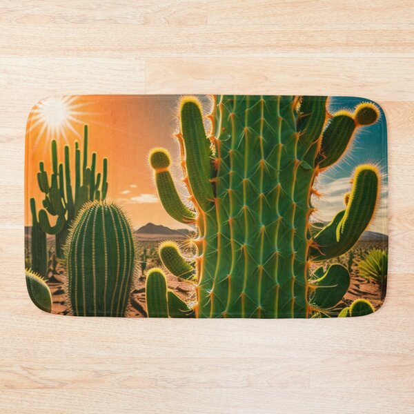 Item preview, Green cactus, orange background designed and sold by jsebouvi.