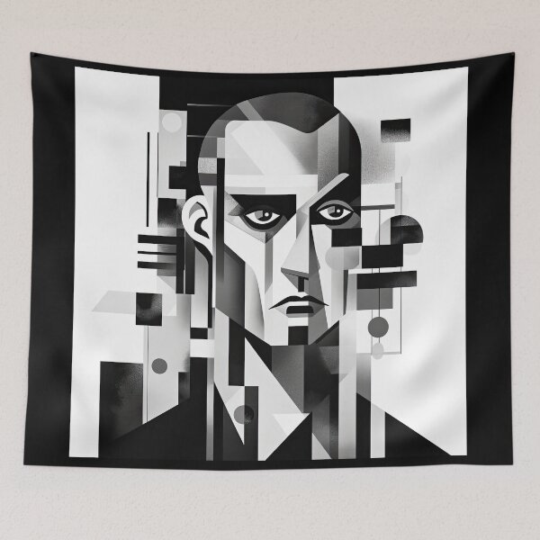 Item preview, Haunting Zombie Portrait Bauhaus Art designed and sold by ArtificialGenes.
