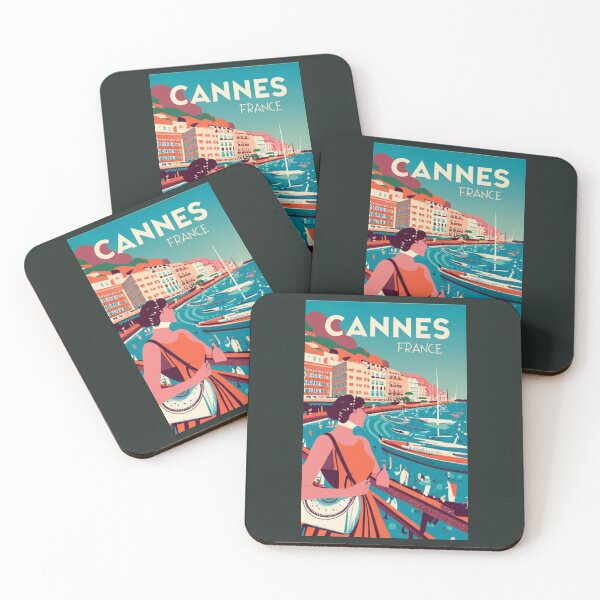 Item preview, A Vintage Travel Art of Cannes - France  designed and sold by GoodOldVintage.